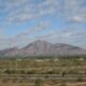 Camelback Mountain rising above the Phoenix, Arizona skyline