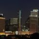 The Houston skyline showing downtown skyscrapers, Texas