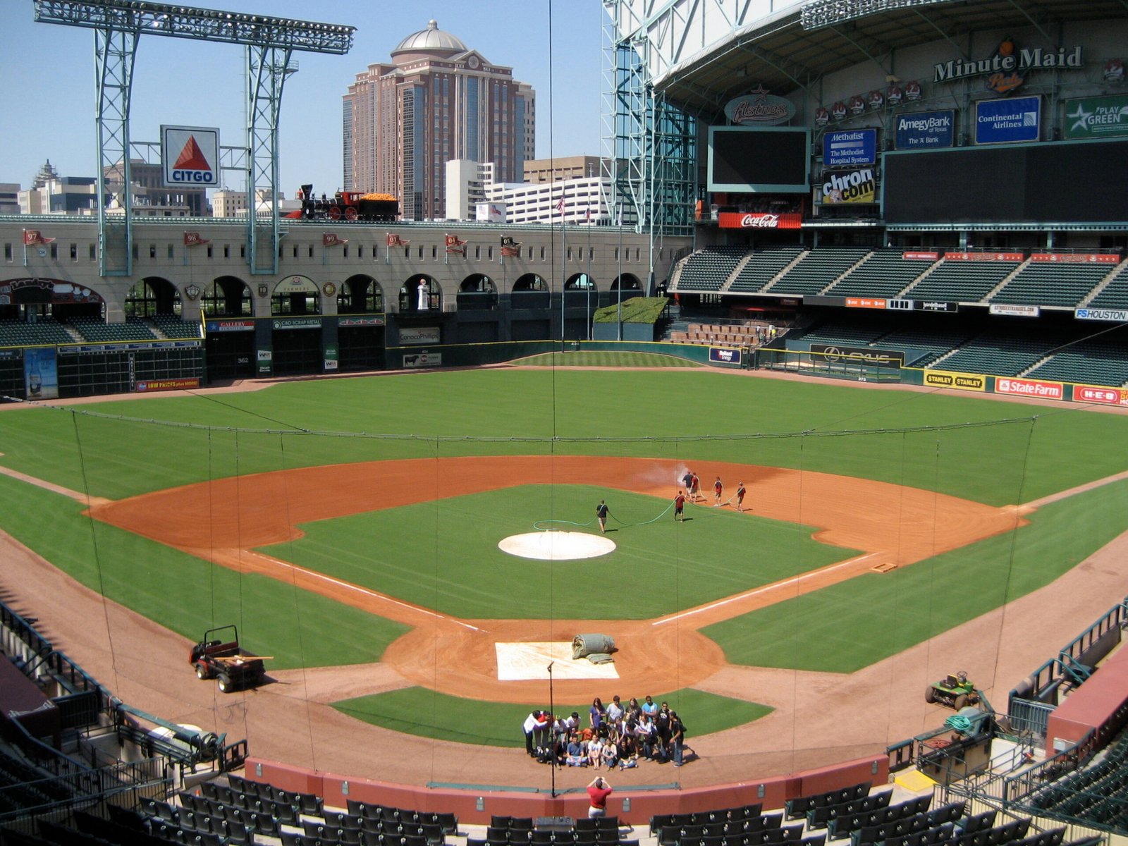 Minute Maid Park, home of the Houston Astros, in downtown Houston, Texas