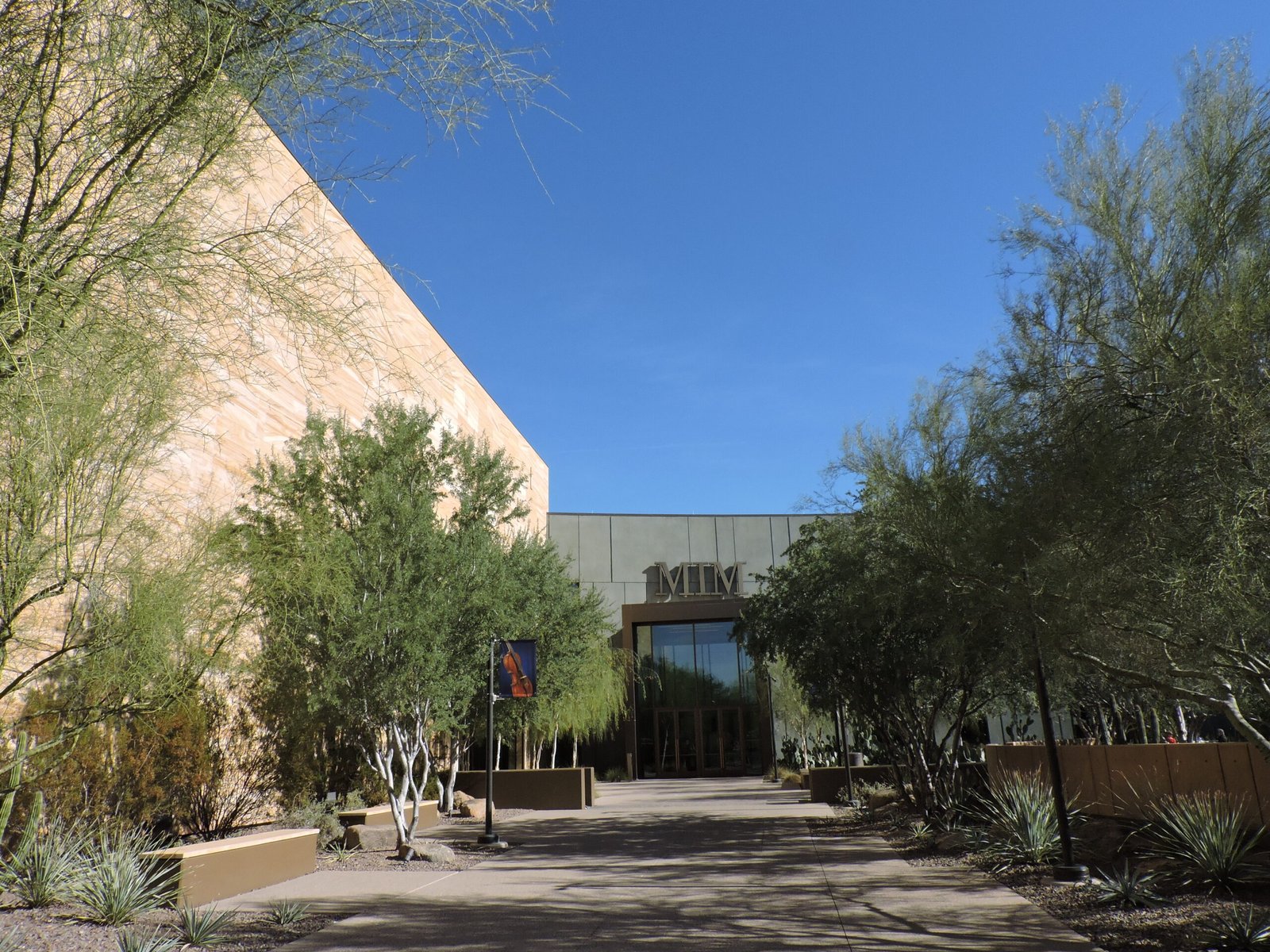 The exterior of the Musical Instrument Museum in Phoenix, Arizona