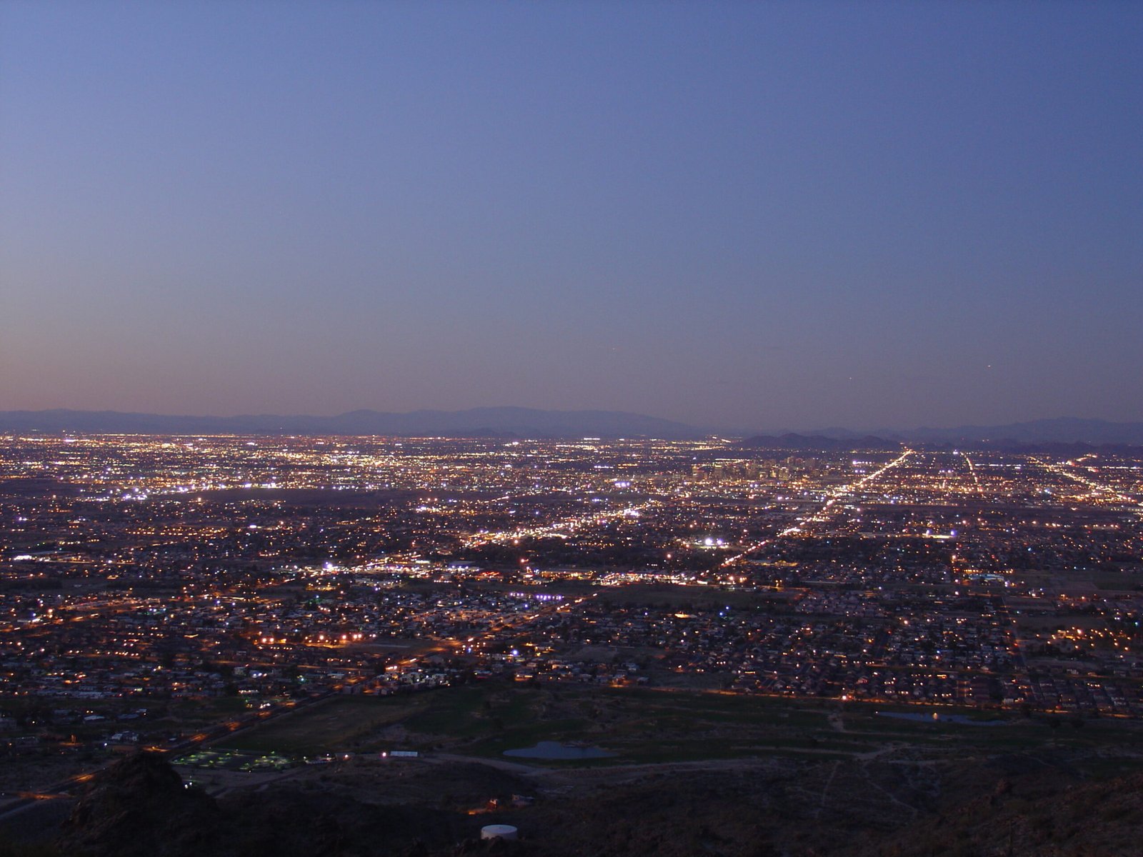 View of Phoenix, Arizona from South Mountain Park, the largest municipal park in the US