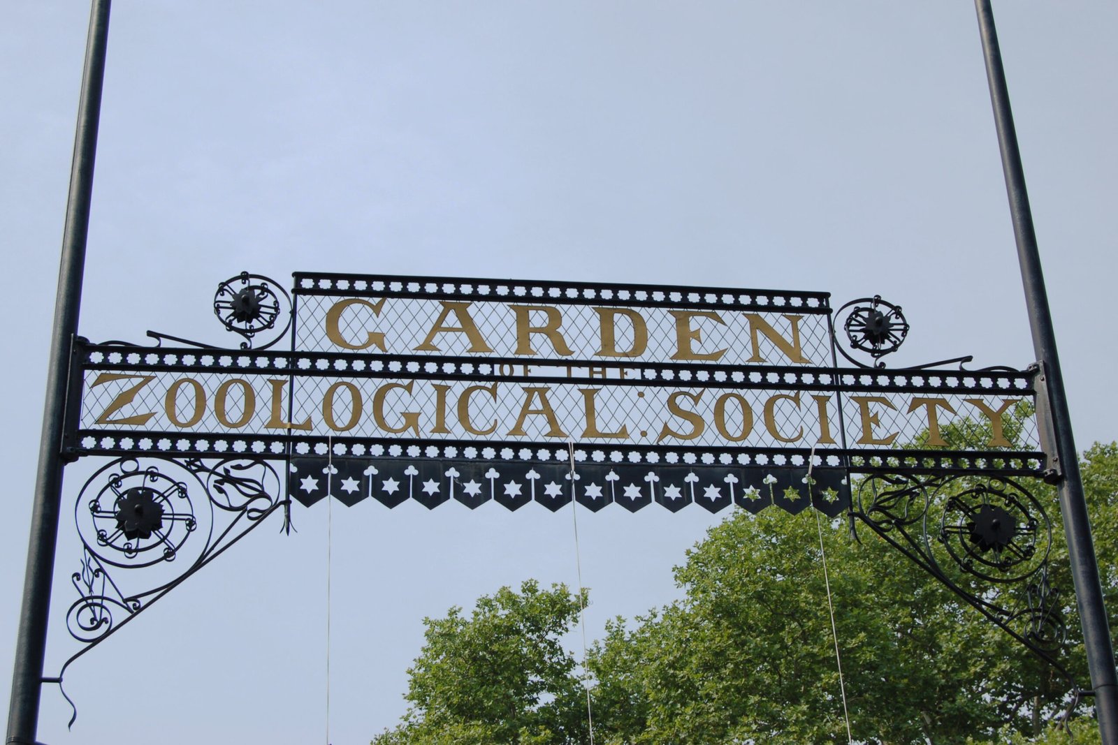 The welcome gate entrance to the Philadelphia Zoo, America's first zoo