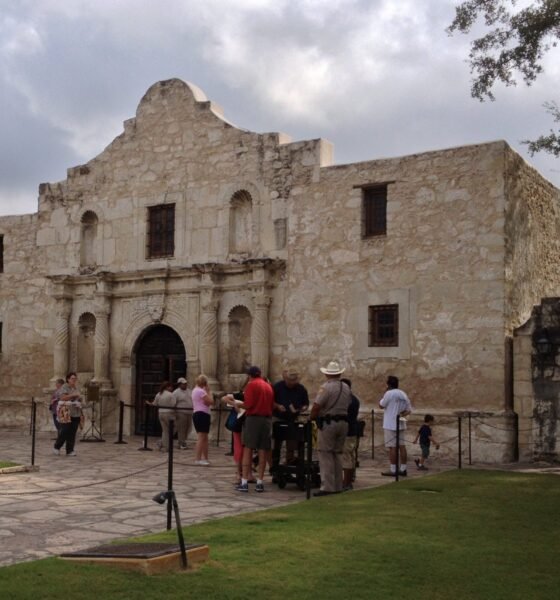 The Alamo historic mission building in San Antonio, Texas