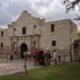 The Alamo historic mission building in San Antonio, Texas