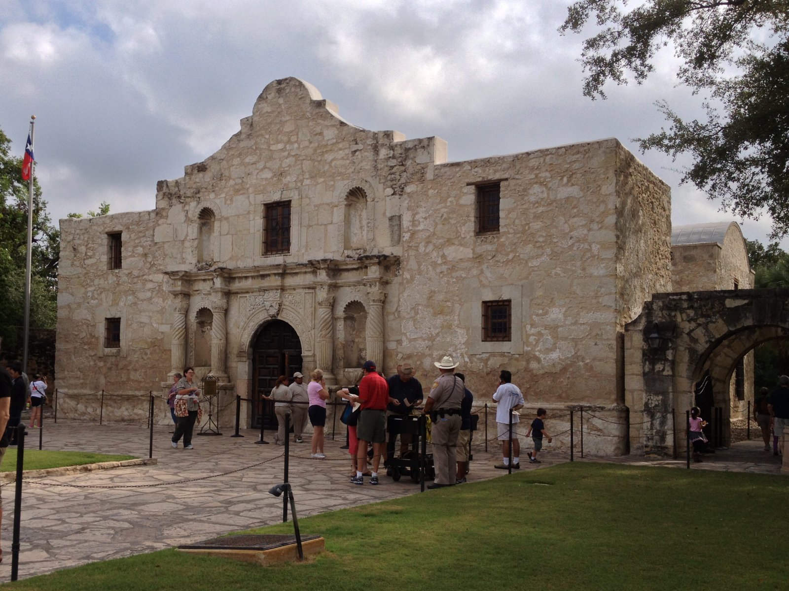 The Alamo historic mission building in San Antonio, Texas