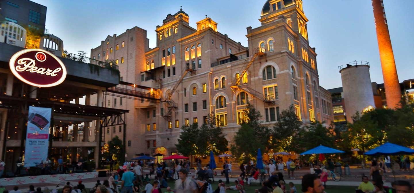 The Pearl, a revitalized former brewery district in San Antonio, Texas