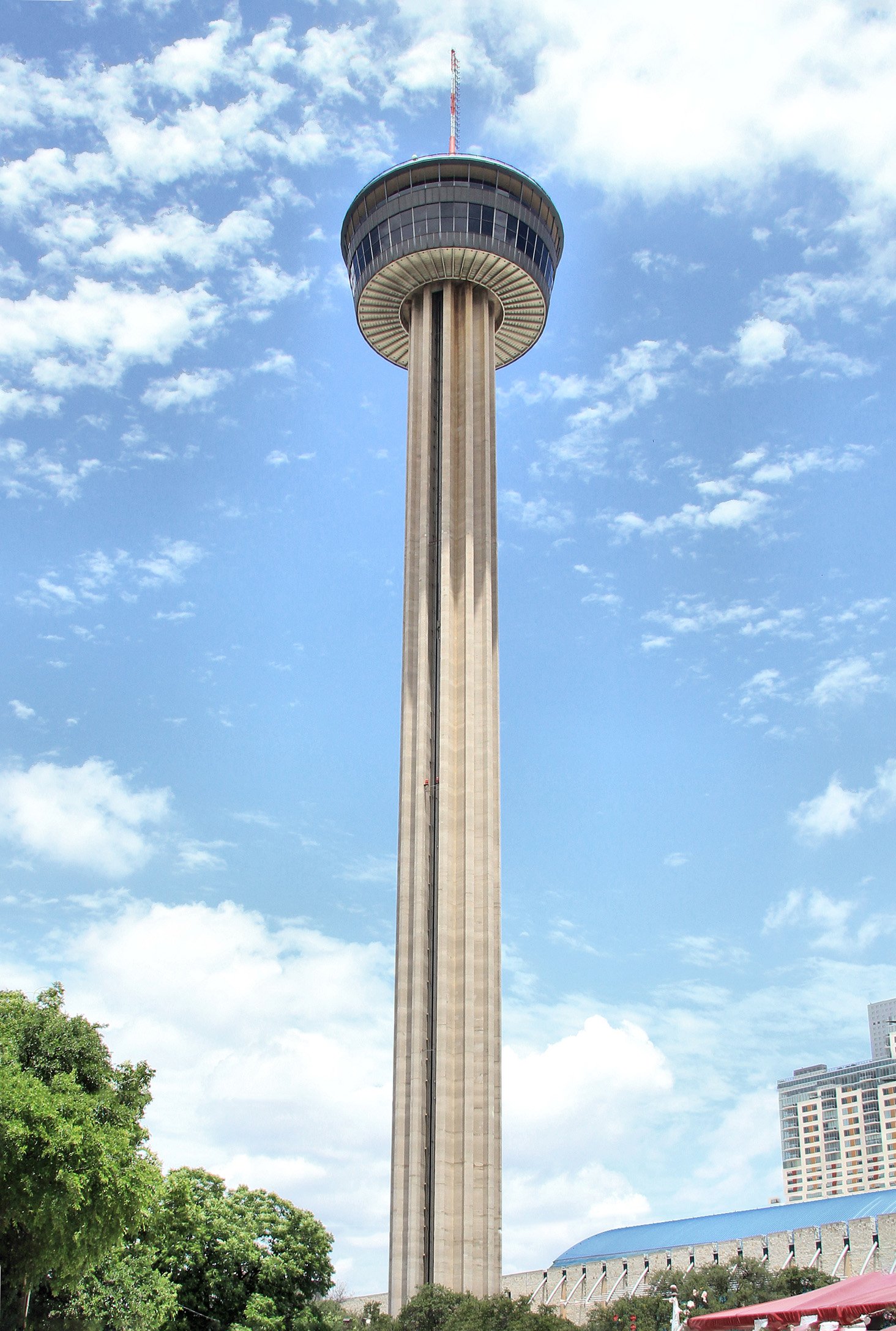 The Tower of the Americas observation tower in San Antonio, Texas